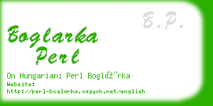 boglarka perl business card